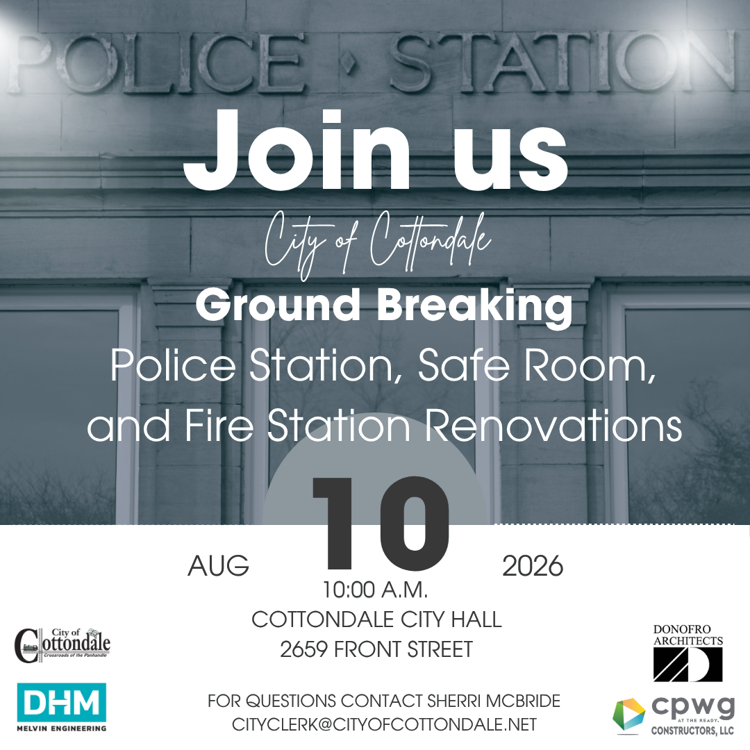 Cottondale Police Station Groundbreaking Aug 2026